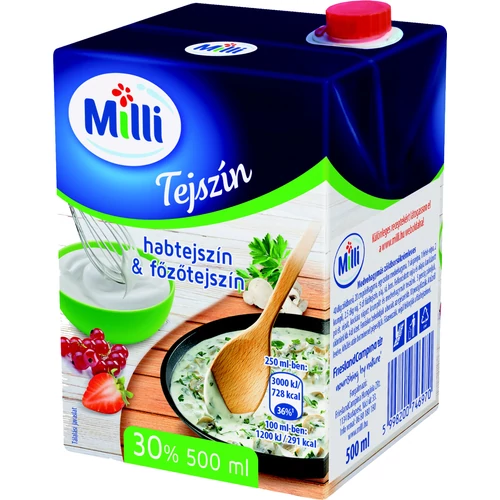 Milli Hab és Főzőtejszin 500ml 30%