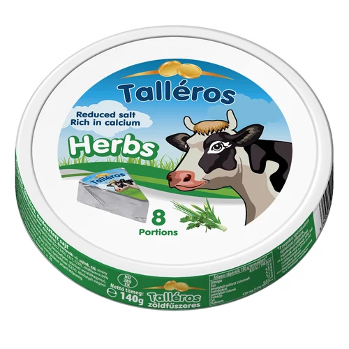 Kőrösi talléros zöldfűszeres sajt 140g 8 cikkes